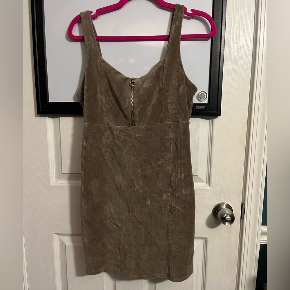 wild fable Velvet Overall Zipper Dress